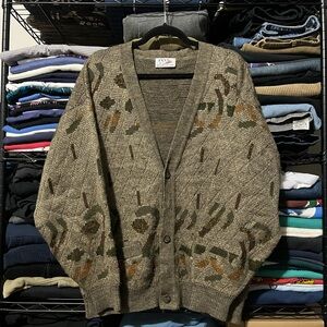 Men's Patterned Cardigan Sweater
